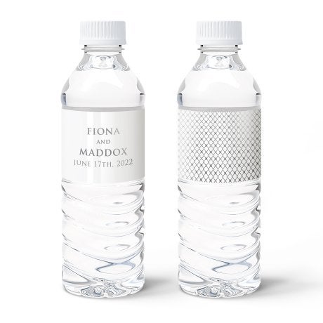 Personalized Foil Printed Water Bottle Labels - Contemporary Vintage 