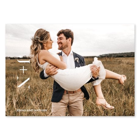Landscape Custom Printed Photo Wedding Invitations - Modern Love