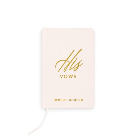 Personalized Vow Pocket Notebook - His Vows