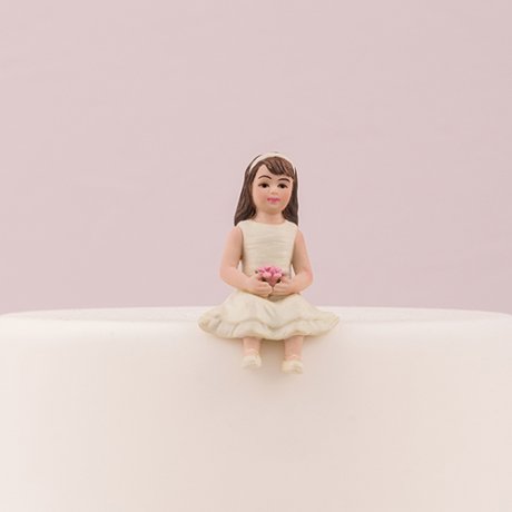 Toddler Girl Porcelain Figurine Wedding Cake Topper