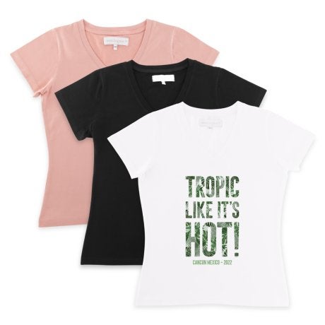 Personalized Bridal Party Wedding T-Shirt - Tropic Like It's Hot!