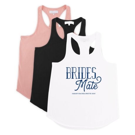 Personalized Bridal Party Wedding Tank Top - Brides Mate
