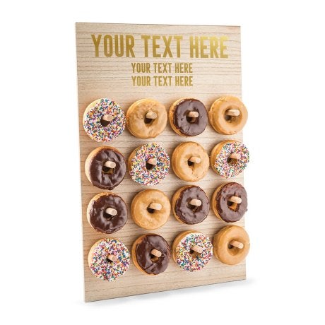 Personalized Wooden Donut Wall Display - Custom Text