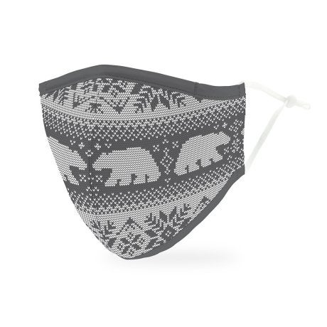 Adult Reusable, Washable 3 Ply Cloth Face Mask With Filter Pocket - Nordic Polar Bears
