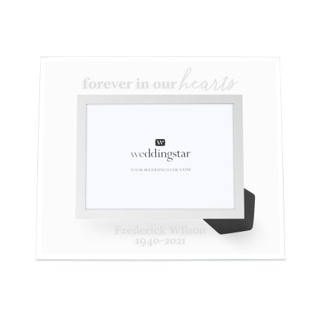 Personalized Glass 5” x 7” Picture Frame - Forever in our Hearts