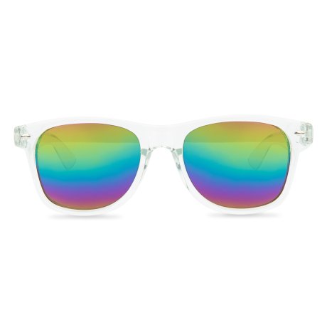 Custom Printed Clear Party Favor Sunglasses - Rainbow Lenses