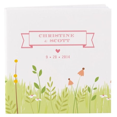 Notepad Favor With Personalized Homespun Charm Cover