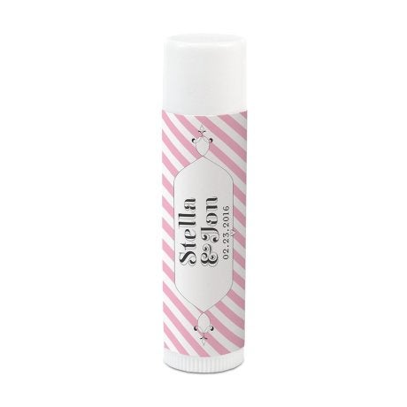 "Candy Stripe" Personalized Lip Balm (12)