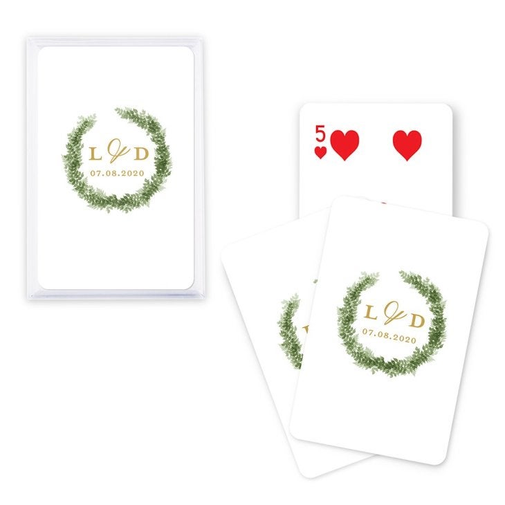 Unique Custom Playing Card Favor - Love Wreath