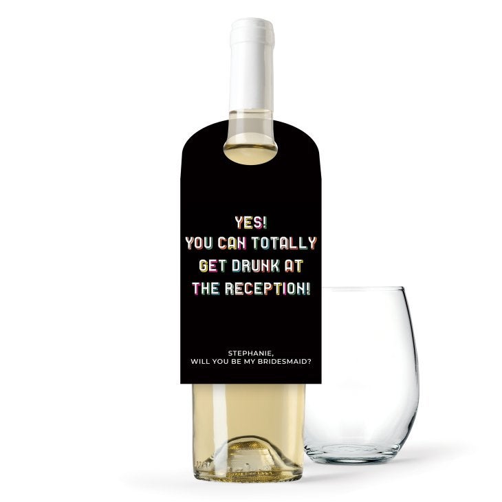 Personalized Wine Bottle Neck Hang Tags - Yes You Can