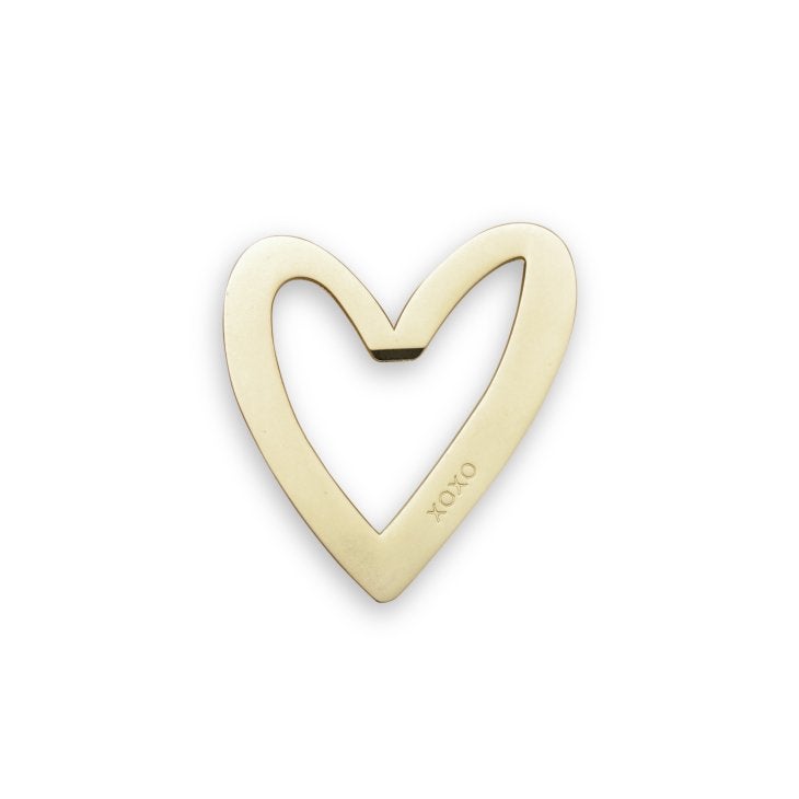 Gold Bottle Opener Favor - Heart with XO