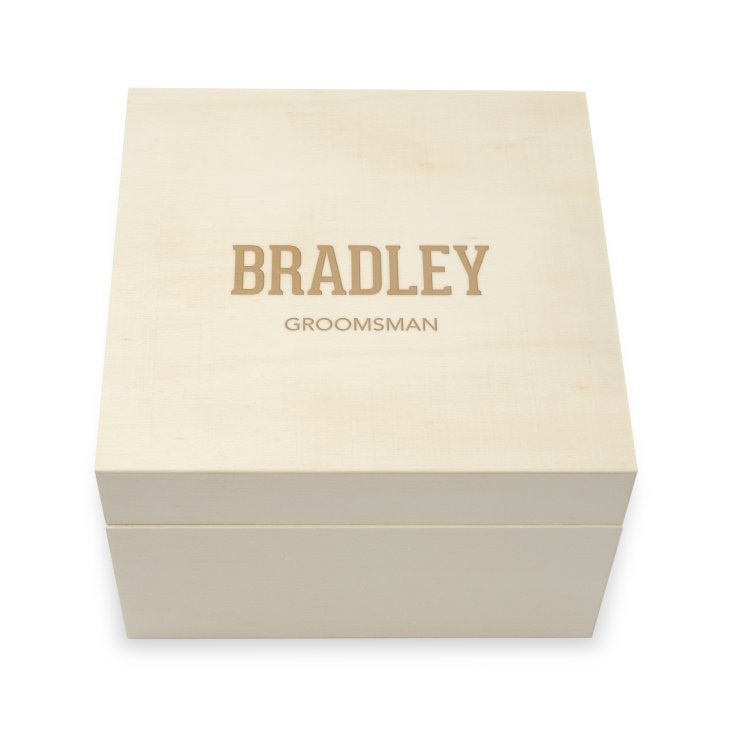 Personalized Wooden Keepsake Gift Box - Collegiate Etching