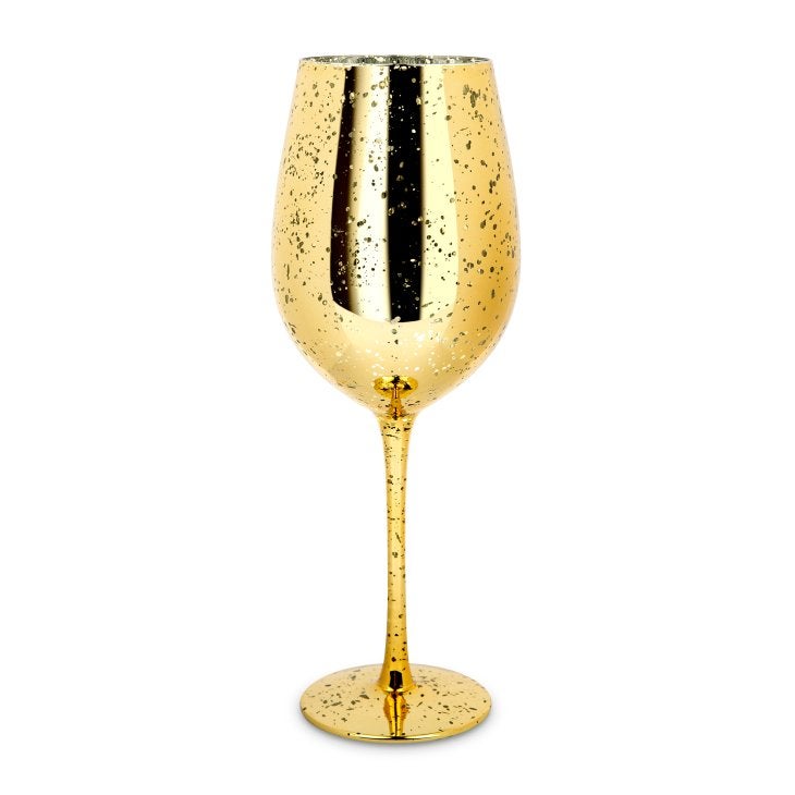 18 oz. Mercury Wine Glass – Gold