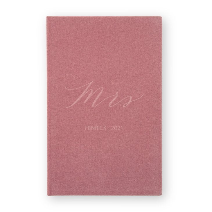 Personalized Velvet Vow Pocket Notebook - Mrs