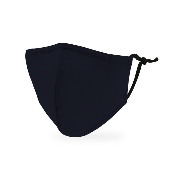 Kid's Reusable, Washable 3 Ply Cloth Face Mask With Filter Pocket - Navy