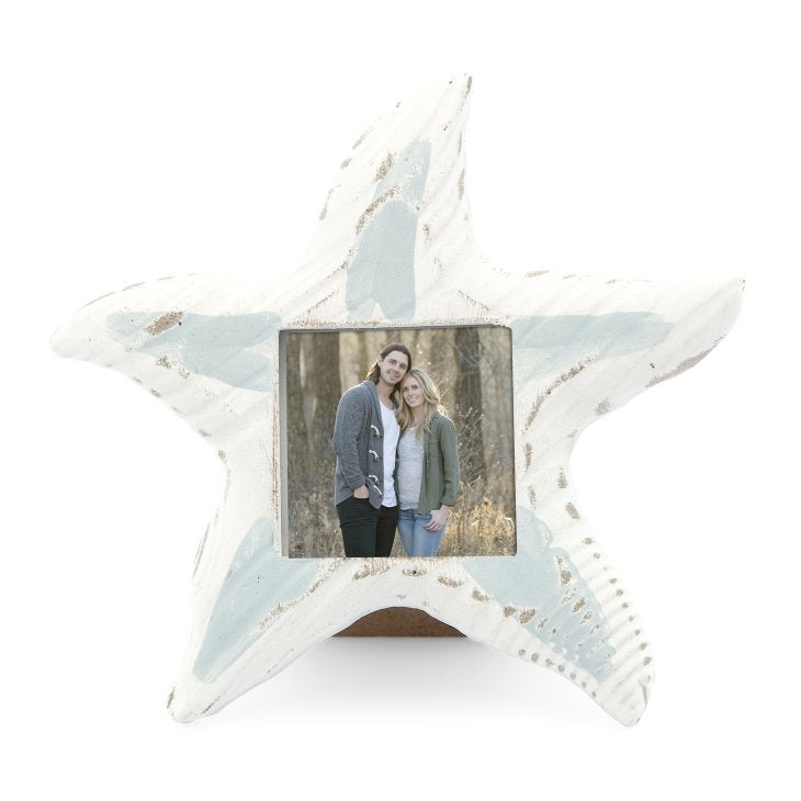 Small Wooden Starfish Photo Frame Favor And Place Card Holder (8)