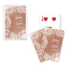 Personalized Metallic Printed Playing Cards - Modern Floral