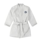 Personalized Flower Girl Satin Robe With Pockets - Silver