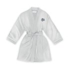 Personalized Junior Bridesmaid Satin Robe With Pockets - Silver
