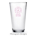 Personalized Pint Glasses - Monograms