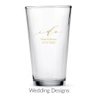 Personalized Pint Glasses - Wedding