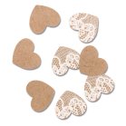 Kraft Paper With Lace Heart Confetti