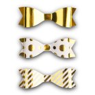 Medium Assorted Metallic Gold Paper Bows - Set of 3