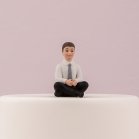 Preteen Boy Porcelain Figurine Wedding Cake Topper