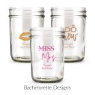 Glass Mason Jar With Lid Favor (12) - Bachelorette