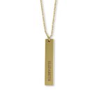 Personalized Vertical Tag Necklace - Classic Serif Font Engraving