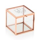 Personalized Rose Gold Glass Jewelry Box – Modern Fairytale Engraving 