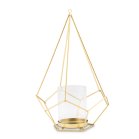 Tall Geometric Candle Or Flower Centerpieces - Gold - Set of 2