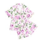 Women's Personalized Satin Pajama Sleepwear Set - Lavender Floral