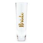 Stemless Toasting Champagne Flute Gift For Wedding Party - Bride