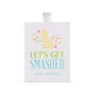 Personalized White Stainless Steel 3 Oz. Hip Flask - Get Smashed