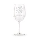 Large Personalized Stemmed Wine Glass - I Do Crew Engraving