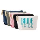 Large Personalized Canvas Makeup Bag - Beach Bride Tribe