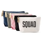 Large Personalized Canvas Makeup Bag - Glam Squad