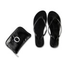 Personalized Foldable Flip Flop Wedding Favors - Black