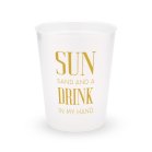 Personalized Frosted Plastic Party Cups - Drink In My Hand - Set Of 8