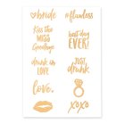 Gold Bachelorette Party Temporary Tattoos - Bridal Squad