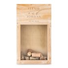 Personalized Wooden Wine Cork Holder Shadow Box - Modern Couple