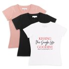 Personalized Bridal Party Wedding T-Shirt - Kissing The Single Life Goodbye