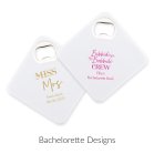 Personalized Plastic Drink Coaster Favor With Bottle Opener - Bachelorette