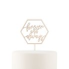Natural Wood Cake Topper Decoration - Forever And Always