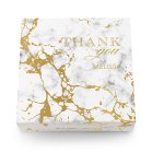 Large Personalized Marble Bridal Party Gift Box With Magnetic Lid - Thank You