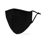 Adult Reusable, Washable 3 Ply Cloth Face Mask With Filter Pocket - Black