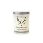 Personalized Glass Jar Gift Candle with Lid - Rudolph
