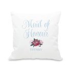 Personalized 18” x 18” Square Throw Pillow Cover and Insert Set - Maid of Honour