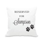 Personalized 18” x 18” Square Throw Pillow Cover and Insert Set - Reserved For